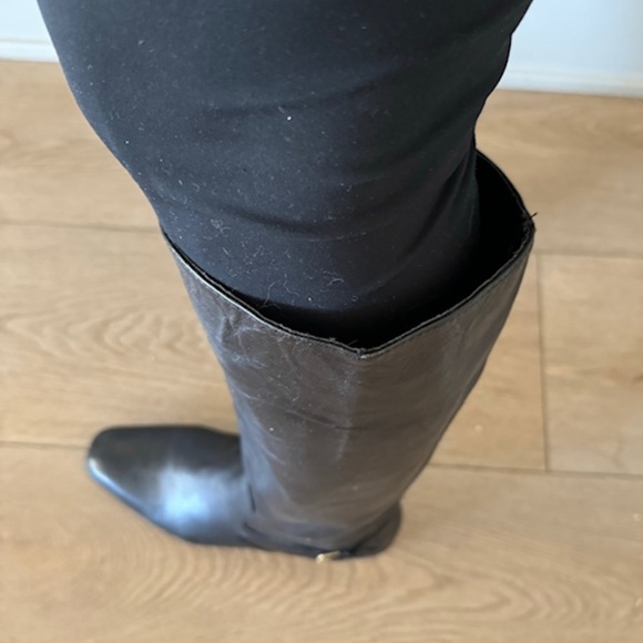 Ralph Lauren Tall Black Flat Boots Women Size 10 - Picture 9 of 11
